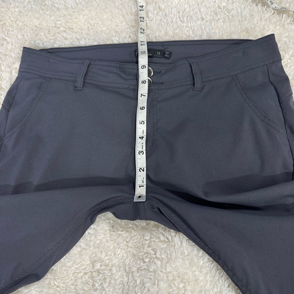 prAna Halle Pant Gray Stretch Zion Nylon Roll Up Hiking Trouser Size 12 - Picture 6 of 13